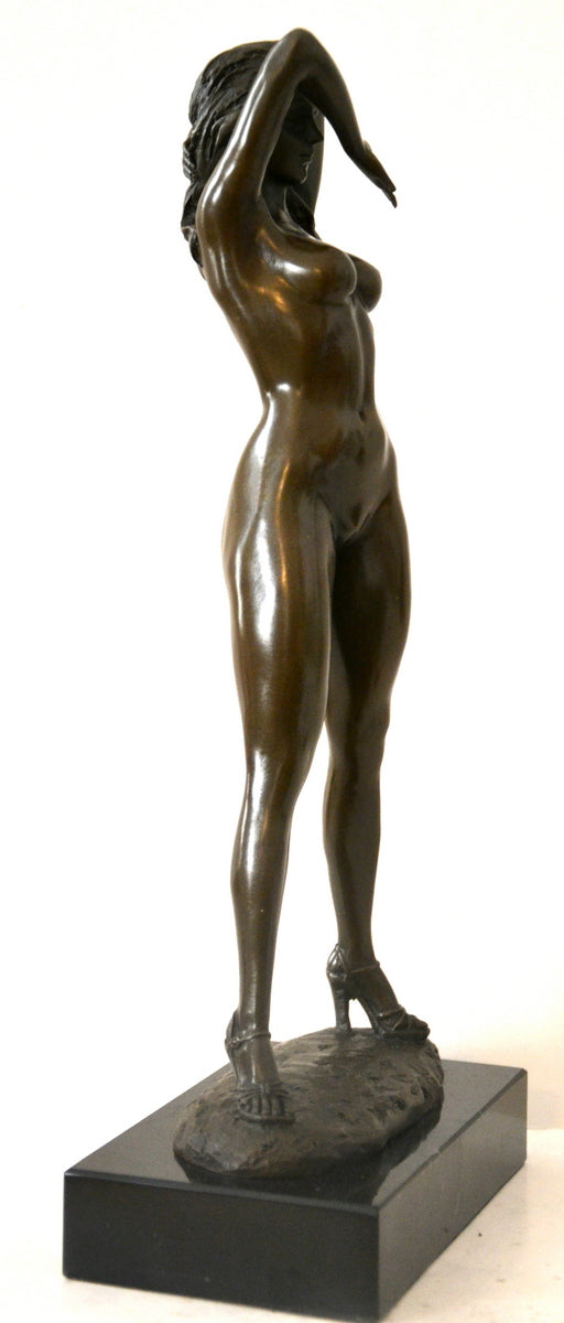 Stylish bronze nude by Raymondo with artist signature