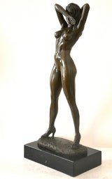 Stylish bronze nude by Raymondo with artist signature