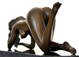 Stylish art in bronze nude signed Raymondo on marble base