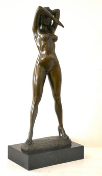 Stylish bronze nude by Raymondo with artist signature