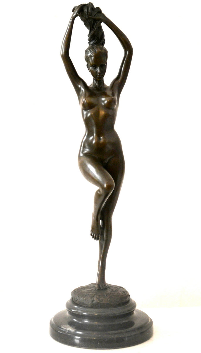 Stylish bronze nude by Raymondo with artist signature