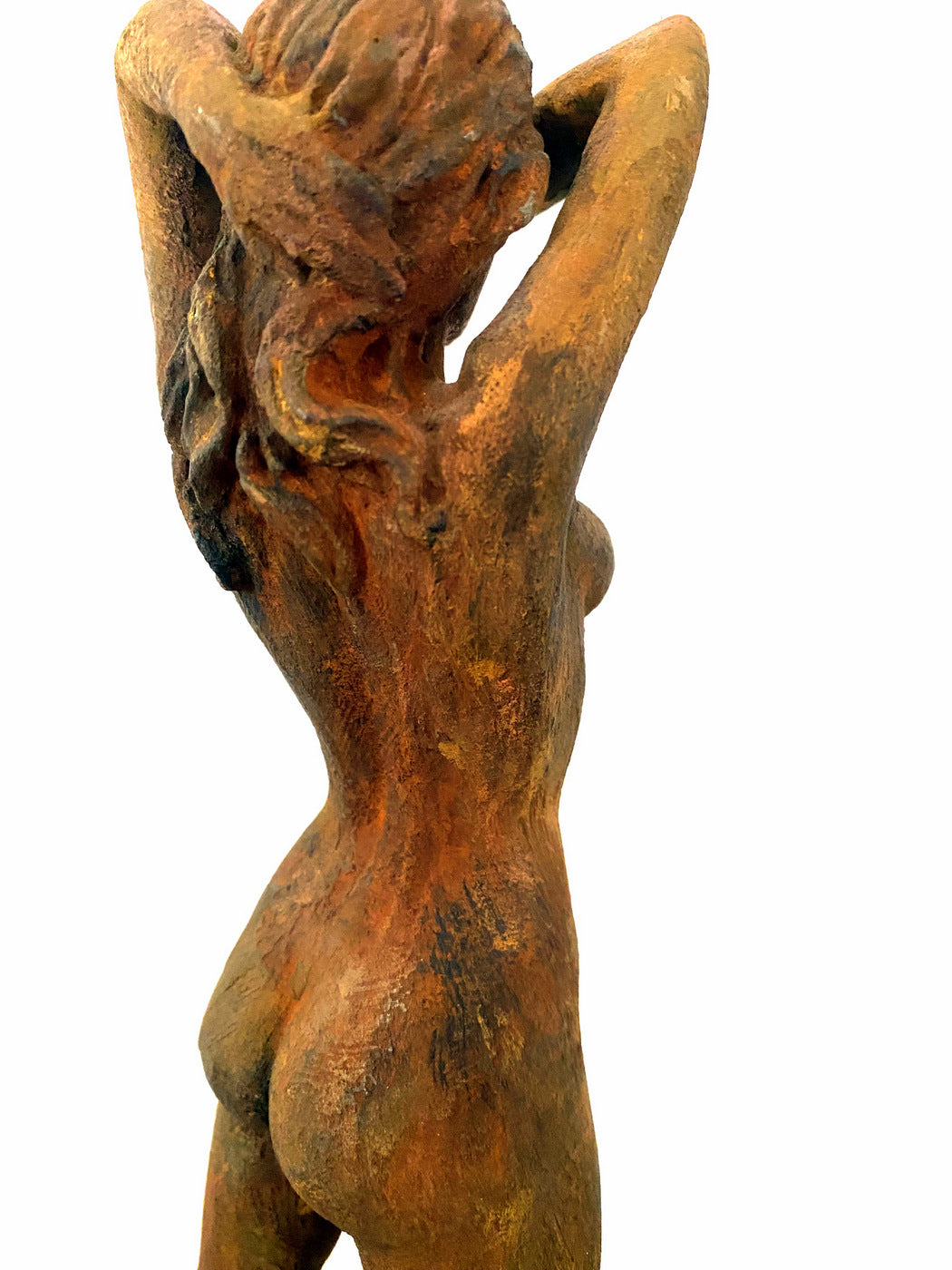 Raymondo Bronze Nude with Artist Signature in Rust Patina