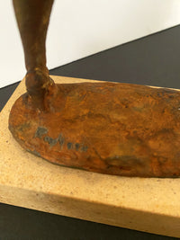 Raymondo Bronze Nude with Artist Signature in Rust Patina