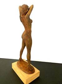 Raymondo Bronze Nude with Artist Signature in Rust Patina