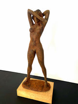 Raymondo Bronze Nude with Artist Signature in Rust Patina