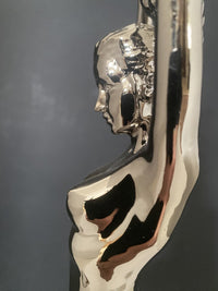 Bronzefigur -Akt von Raymondo verchromt mit Künstlersignatur limitiert num.10/10