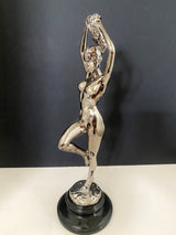 Bronzefigur -Akt von Raymondo verchromt mit Künstlersignatur limitiert num.10/10