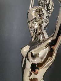 Bronzefigur -Akt von Raymondo verchromt mit Künstlersignatur limitiert num.10/10