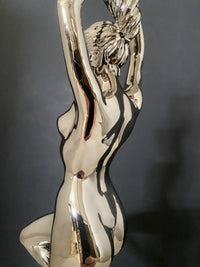 Bronzefigur -Akt von Raymondo verchromt mit Künstlersignatur limitiert num.10/10