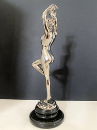 Bronzefigur -Akt von Raymondo verchromt mit Künstlersignatur limitiert num.10/10