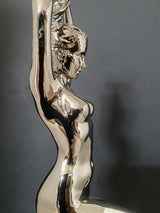 Bronzefigur -Akt von Raymondo verchromt mit Künstlersignatur limitiert num.10/10