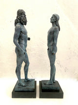 Bronzefiguren -Riace Krieger signiert Phidias auf Marmorplatte