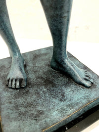 Bronzefiguren -Riace Krieger signiert Phidias auf Marmorplatte