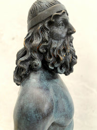 Bronzefiguren -Riace Krieger signiert Phidias auf Marmorplatte