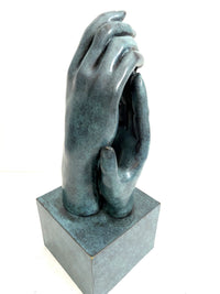 Skulptur "Die Kathedrale" (1908) Bronzeskulptur signiert Rodin auf Bronzesockel