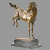 Bronzeskulptur Pferd nach Caspar Gras auf Sockel – Gesamtansicht