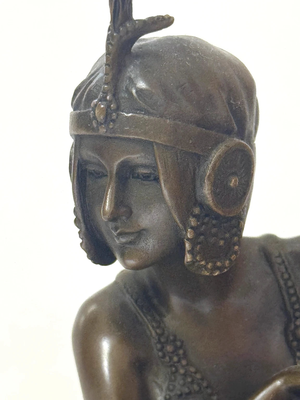 Bronzefigur Frau – Art-Déco-Tänzerin nach D. H. Chiparus auf Marmorsockel (Kopie)