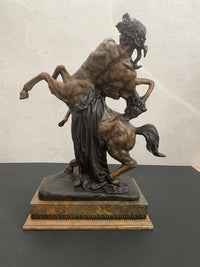 XL Bronzefigur signiert 28kg -Die Entführung von Deianira durch  Zentaur Nessus