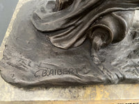 XL Bronzefigur signiert 28kg -Die Entführung von Deianira durch  Zentaur Nessus