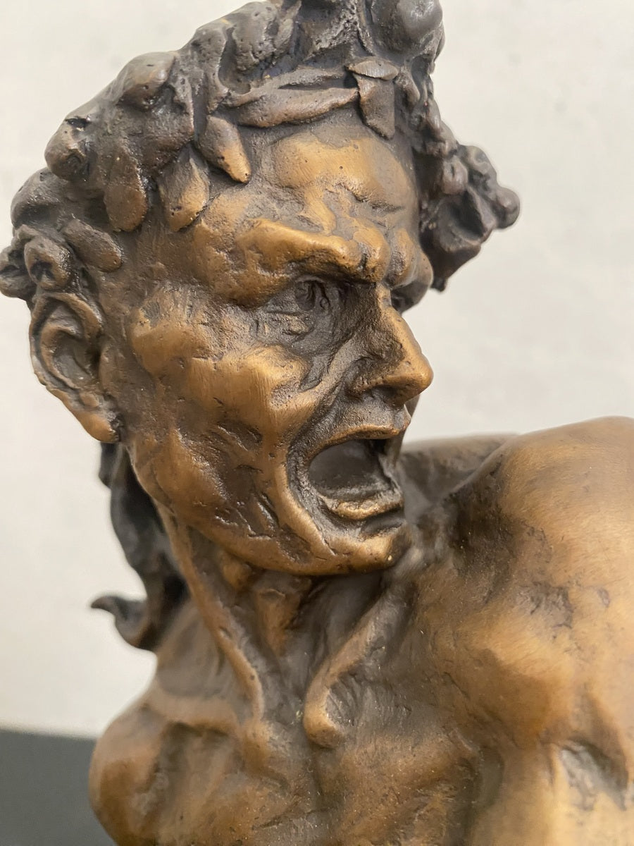 XL Bronzefigur signiert 28kg -Die Entführung von Deianira durch  Zentaur Nessus