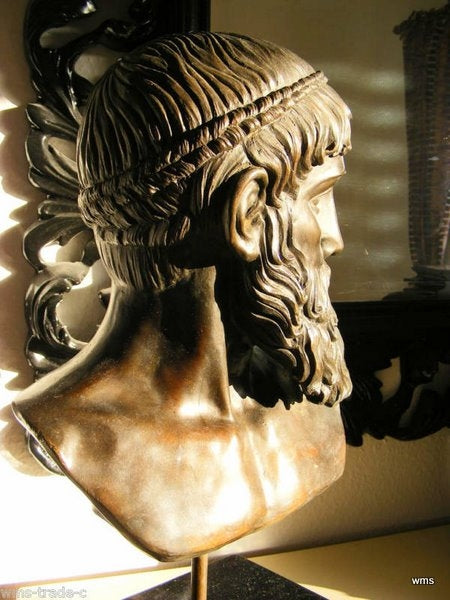 Poseidon Bronze Bust - Greek Mythology on Base