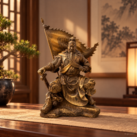 uan Yu Figur aus Bronze – KI-Stimmungsbild in asiatisch inspiriertem Interieur