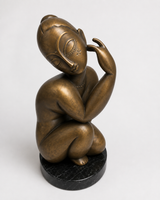 Bronzeskulptur Frauenakt nach Modigliani – Dreiviertelansicht