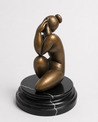 Bronzeskulptur Frauenakt nach Modigliani – Dreiviertelansicht