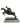 Pferd Figur aus Bronze – Jockey auf Pferd in dynamischer Seitenansicht auf Marmorsockel