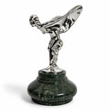 Bronze Kühlerfigur verchromt – weitere seitliche Ansicht mit geschwungenem Gewand